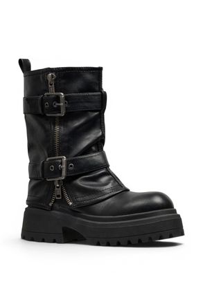 Windsor Smith Womens Black Chunky Platform Pull-On High Boots - Vendetta