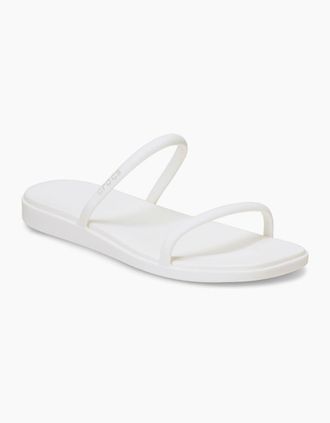 Crocs Womens Crocs Miami Two Strap EVA Womens Chalk Sandals - White - Size: UK 8 / eu 41/42 / us w10