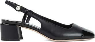 Jimmy Choo London Womens Elisa Patent Leather Slingback Pumps - Black - Size EU 40