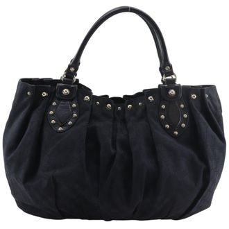Gucci Gg Canvas Black Gg Canvas Tote Bag (Pre-Owned)