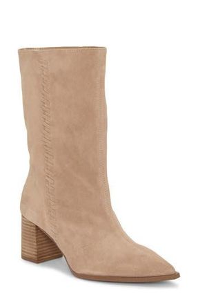 Vince Camuto Lorrys Whipstitch Block Heel Boot in Tortilla at Nordstrom Rack, Size 8.5