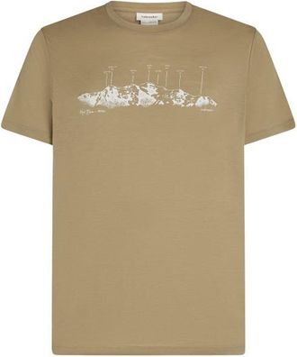 Icebreaker Merino 150 Tech Lite S/S Tee The Peaks Merinoshirt f&uuml;r Herren | beige