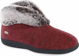 Acorn Womens Chinchilla Slipper Bootie In Crackleberry