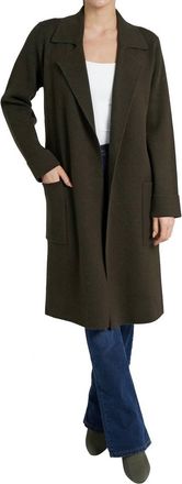 Love Token Kelsie Open Front Cardigan In Olive