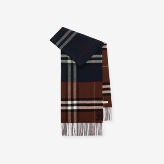 Burberry Contrast Check Cashmere Scarf
