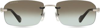 Gucci GG1221S 008 Mens Sunglasses Silver Size 56
