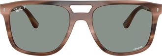 Ray-Ban 58mm Polarized Square Sunglasses in Brown Havana at Nordstrom Rack