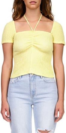 Sanctuary Cap Sleeve Crop Halter Top in Lima Bean at Nordstrom Rack, Size Small