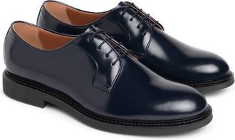 Nero Giardini Plain Toe Derby in Navy at Nordstrom, Size 10-10.5Us