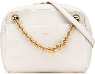 Saint Laurent Pre-owned Womens Bowling Quilted Crossbody Bag - White Leather - One Size