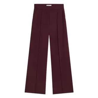 Summum Broeken, Dames, Rood, 2Xl, Wide Leg Pant Soft Scuba