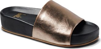 beek Pelican Slide Sandal in Bronze /Black at Nordstrom, Size 6