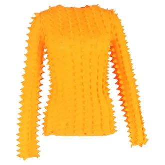 Loewe Loewe x Paulas Ibiza 3D Spike-Knit Trui in Oranje Polyester