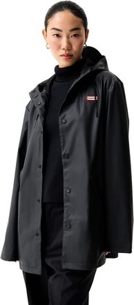 Hunter Jo Parka Unisex Adults Black Rain Jacket - Size X-Large
