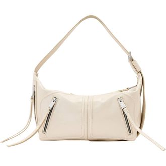 AllSaints Jean Ray Leather Shoulder Bag in Gypsum White at Nordstrom