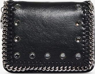 Stella McCartney Rechteckige Brieftasche mit Kristallen Falabella