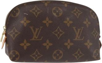 Louis Vuitton Pre-owned Clutches, female, Brown, Size: ONE SIZE Pre-owned Canvas Pouch