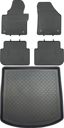 OEM Juego De Alfombrillas De Goma Para Volkswagen Touran I 1t Van (agosto De 2003 A 2010) + Alfombrilla Para El Maletero