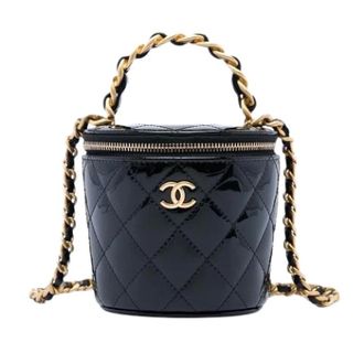 Chanel Pre-owned Afternoon Tea Vanity Case - Dames - Pre-owned - Zwart - Maat: ONE Size Leer
