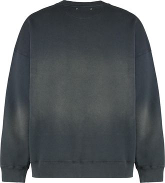 Golden Goose Mens Vintage Cotton Crew-Neck Sweatshirt Black Sweatshirts Sweater