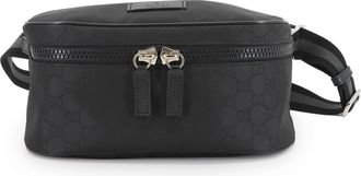 Gucci Black Nylon Leather Fanny Pack Sling Bag (Pre-Owned)