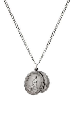 Miansai Saints Charm Necklace in Sterling Silver/Oxidized at Nordstrom