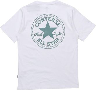 Converse Chuck Taylor All Star Logo Printing Round Neck Sports Short Sleeve White 10021631-A02