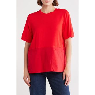 Patrizia Luca Mixed Media T-Shirt in Red at Nordstrom Rack, Size Large/x-Large