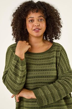 Roman Crochet Stripe Knit