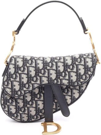 Dior Pre-owned Dior Mini Oblique Canvas Saddle Bag Ladies GEOM6SXM0MEG2LQE