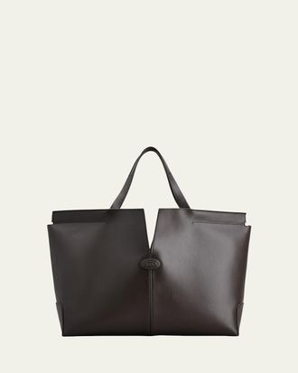 Tod's Medium Leather Di Folio Tote Bag