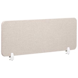 Beliani Panel Separador 120 X 40 Cm Poli&eacute;ster Pet Pantalla Ac&uacute;stica Beige Wally