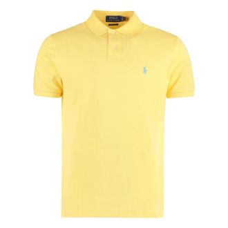 Polo Ralph Lauren Polo Shirts, male, Yellow, Size: S Slim Fit Cotton Polo Shirt