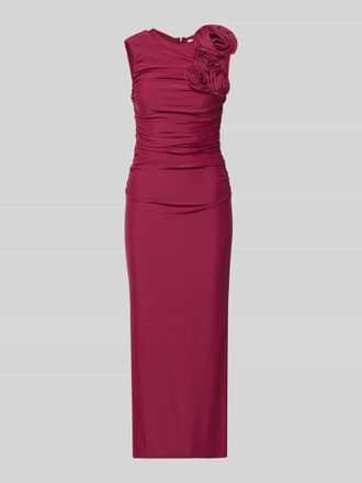 Vero Moda Cocktailkleid mit floralen Applikationen Modell DONA in Bordeaux, Gr&ouml;&szlig;e XL