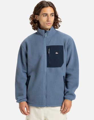Quiksilver Mens Quiksilver Mens Clean Coast Breathable Full Zip Fleece - Blue - Size: 36