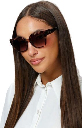 Blumarine Womens Sunglasses Havana Brown-Glossy Beige Acetate Eyewear - Brown/glossy