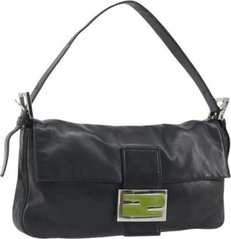 Fendi Pre-owned Vintage Schoudertas - Dames - Vintage Schoudertas - Zwart - ONE Size - Leer - Vintage