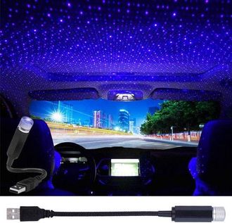OEM Proyector Usb Con Forma De Estrella, Proyector De Techo Interior Rom&aacute;ntico Y Ajustable Forma Estrella Coches, Techos Dormitorios (azul, P&uacute;rpura)