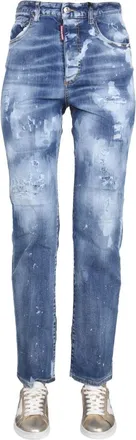 Dsquared2 Cotton-Blend Denim Jeans - Blue