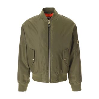 Versace Jeans Couture Foulard Diagonal Nylon Jacket - Heren - Bomber jackets - Groen - M - Nylon - Jassen