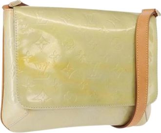 Louis Vuitton Pre-owned Vintage Patent Shoulder Bag - Dames - Vintage Schoudertas - Geel - ONE Size - Leer - Vintage