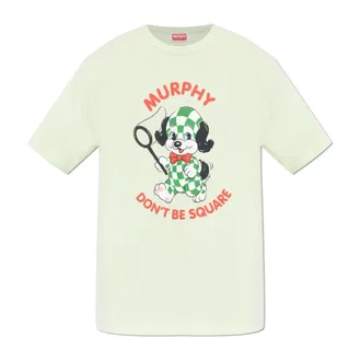 Kenzo T-Shirts, male, Green, Size: XL Cartoon T-shirt