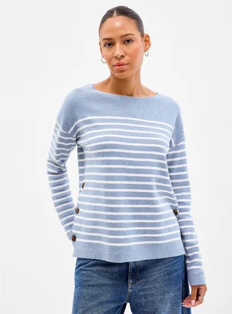 Contemporaine Womens Structured boat-neck sweater
