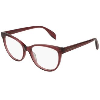 Alexander McQueen Ladies Pink Rectangular Eyeglass Frames Am0114O 003