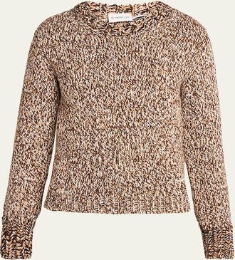 Moncler Marled Wool Crewneck Sweater