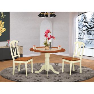 East West Furniture 3 Pc Dining set-Dining Table and 2 Dining Chairs