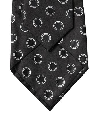 Dolce & Gabbana Polka-Dot Silk Necktie - Black