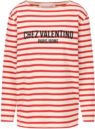 Valentino Garavani Striped Crewneck Top