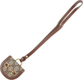 Gucci Beige Brown Gg Supreme Leather Pouch (Pre-Owned)