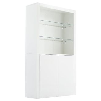Urban Meuble Vitrina blanca de alto brillo con iluminaci&oacute;n led